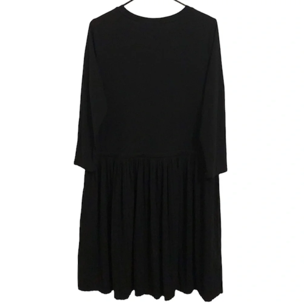 J-Jill Jersey-Knit Pleated Drawstring Waist Dress - Picture 3 of 8
